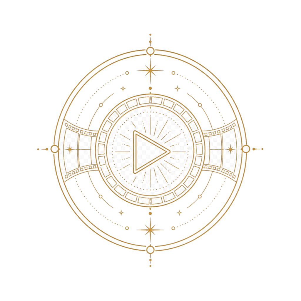 Goldenes Video-Symbol fuer Mediathek-Inhalte